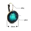 매력 New Design DIY 12 Zodiac Earring for Women Gold Silver Color Constellations 기호 패턴 스터드 드롭 배달 보석 DH8BC
