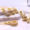 Pendanthalsband A-Z 26 Initialer Bubble Letters Chain For Men Women Gold Color Cubic Zircon Letter Hip Hop smycken gåvor