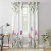 Curtain Spring Tulip Flower Plants Window Living Room Luxury Valance For Bedroom Home Kitchen Decor