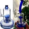 Glass Water Bongs Arm Tree Perc Hookahs Recycler Oil Rigs glass Smoke Water Pipes Dab Accessory with 14mm banger