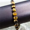 Strand Natural Gemstone Golden Tiger Eye Bracelet Gem Stone Round Beads Healing Crystals Quartz Chakra Bracelets For Women Gifts Unisex