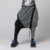 Damesbroeken vrouwen harem mode gestreepte patchwork broek elastische taille joggers casual losse drop crotch bodems