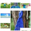 Hammocks Outdoor Portable Hammock Garden Home Dormitory Lazy Chair Sports Travel Cam Swing Chairs Thick Canvas Stripe Hang Bed Doubl Dhva2