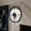 Horloges murales 40CM horloge Design moderne pour bureau à domicile décoratif suspendu salon classique bref métal silencieux montre créative