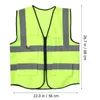 Motorcycle Apparel Reflective Running Vest Safety Gear High Visibility For Night Walking Cycling And Work With Fluorescent Bands