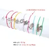 Bracelets de charme lalynnly corda meias de árvore de natal sinos de malha elk snowflake star pingente de pulseira para mulheres meninas diárias jóias presentes