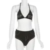 New Sexy Women's Swimsuit Summer Summer Hot Drill Bordery Crop Lace Lace
