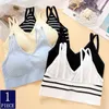 Camisoles Tanks Mulheres listradas tanques de tanques tampas de roupa íntima sem costura feminino feminino de lingerie garota madura