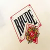 Дизайнерская модная одежда Футболки High Street Fashion Brand Rhude New Card Letter Printing Couples Summer Cotton Loose Short Sleeve Tshirt Хлопковая уличная одежда To