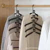 Cintres Cabide Cintre de garde-robe multifonctionnel Porte-manteau peu encombrant Stockage de vêtements amovible Crochets de connexion pour