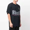 Designer Fashion Clothing Tees Tshirt American Niche Trendy Brand Rhude Design Sense Short Sleeves Male Female Couple Fog High Street Loose Fitting Tshirt Spring Su