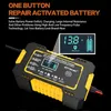 Bilbatteriladdare 12V 6A Intelligent Fast Charging Pulse Repair Type Full Auto-Stop Dual-Mode Lead Acid for Motorcykel