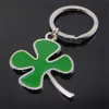 Anéis -chave verde quatro folhas de trevo de riqueza Keychain Cheyring Presente para amigos e amantes Acessórios de embalagem G230526