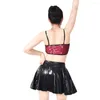 Stage Wear MiDee Jazz Dance Costume 2 Pieces Outfits Performence Modern Salsa Clothes