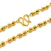 Kettingen 4 mm dunne ketting vaste ketting mannen sieraden geel goud gevulde kraag sleutelbeen accessoires 50 cm lang