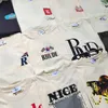 Designer Mode Kleding Tees Tshirt Niche Trendy Rhude American Vintage Loose Ins High Street Pure Cotton Couple Vtg T-shirt met korte mouwen voor mannen Cotton Streetwea