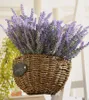Decoratieve bloemen 3 Bunch Gekleurde kunstmatige lavendel Romantische Provence nep voor huizentuin tuindecoraties bruiloftscène Accessoires