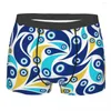 Underpants Custom Nazar Amulet Paisley Evil Eye Underwear Men Stretch Boxer Briefs Shorts Panties Soft Sexy For Male