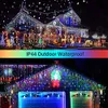 Decorazioni da giardino Luci per decorazioni natalizie Outdoor 20m 864 LED Street Ghirlande Ghiacciolo Tenda impermeabile Fata String Light 230525