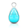 Charms Wholesale Fashion Water Drop Green Glass Birthstone Pendants For Necklace Bracelets Diy Jewelry Accessories Women Delivery Fi Dhoza