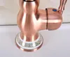 Kitchen Faucets Antique Red Copper Bathroom Faucet Single Handle Basin Mixer Sink Taps Cold / Water Lnf643