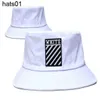 Offs White Fisherman's Hat Summer Men's and Women's Fashion Blast Street Basin Hat Trendy Brand Sunshade Sunscreen Hat Street Dance Hip Hop Hat