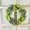 Decorative Flowers & Wreaths Green Eucalyptus Vines Wreath Artificial Plants Background Door Wall Window Hanging Garland Wedding Party Home