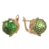 Nuovi orecchini sferici in oro rosa 585 6 orecchini a clip tagliati a forma di smeraldo di gamberi orecchini a cerchio orecchini da sposa gioielli insoliti