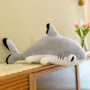 Plush Dolls 130cm Anime Plush Doll Lovely Sharkitty Pillow Soft Stuffed Sleeping Cushion Xmas Birthday Gift Anime Christmas Toy Gift 230525