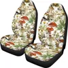 Coprisedili per auto INSTANTARTS Vintage Mushroom Forest Botanical Pattern Set di 2 Veicoli Antiscivolo Cuscino anteriore e posteriore Regalo