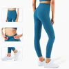 Tenue de yoga Naked Feel No Front Seam Pants Lycra Pantalon Tissu Taille Haute Leggings Sport Femmes Fitness Élastique Squat Proof GYM Collants