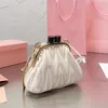 Clip portefeuille Mini porte-monnaie détachable chaîne plissée peau femmes casque sac en cuir véritable plaine porte-monnaie