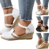 Sandales Womans Womens Platform Wedge Fashion Boucle Tressée Polyvalente Respirant