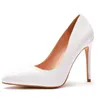 Sandaler Summer Women's Buckle Strap Spike Basic Pu 11cm Wedges Fashion Pending Shoes Modern White