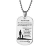 Pendant Necklaces Mom's Gift For My Son - Key Chain Necklace Accessories Stainless Steel Military Thanksgiving Christmas