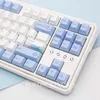 Клавиатуры Клавиатуры Ключи Cherry Profile Keycap Ocean Wave Для переключателя клавиатуры Сублимационные сине-белые колпачки для клавиш