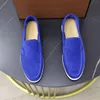 23s Loro&pianas Men casual dress shoes LP loafers summer walk flats soft suede leather low top slip on rubber sole handmade shoe with box 38-46