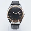 Retro męski zegarek luksusowy modny skórzany czarno -biały rozkładka 40 mm wojskowe Montre Homme kwarc zegarek męski zegarek renogios homem relojes hombre