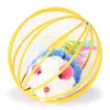 Cat Toy Metal Ball Cage With Plush Mouse Inside Pet Scratching Toy Pets Fur Mouse Ball Cat Toy Pet Wholesale GH