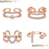 Ringar högkvalitativa zirkonengagemang crossover för kvinnor Tiny Rose Gold Sier Love Ring Många stilar Lady Party Drop Delivery J DHL3T