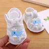 First Walkers Kleinkind Baby Junge Mädchen Sommer Sandalen Bär Muster Hohl Baumwolle Schuh Indoor Prewalker Kleinkind Weiche Sohle Schuhe Walker 230525