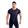 mens t shirt European and American Sports Tights Fitness Short Sleeved Quick-drying Running Top Training Basketball High Elastic T-shirts