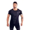 t-shirt pour hommes Collants de sport européens et américains Fitness Manches courtes Séchage rapide Haut de course Entraînement Basketball T-shirts à haute élasticité