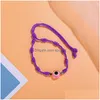 Charm Bracelets Turkish Eye Handmade Braided 7 Knots Lucky Evil Blue Bracelet Friendship Jewelry Drop Delivery Dhgke