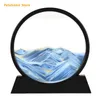 Watering Equipments Moving Sand Art Picture Round Glass 3D Scene Movement Display Decoration Home 12 Inches
