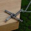 Łańcuchy 10pcs moda gotycka Irlandia St. Brigid's Cross Naszyjnik dla kobiety mężczyzny chrześcijańska religia biżuteria