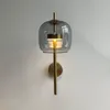 Lampade da parete Modern Led Creative Glass Studio Camera da letto Soggiorno Comodino Decor Light Warm Luxury Sconce Lamp Lighting