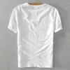 Men's T Shirts Shirt Men Summer 2023 Cotton Linen Short Sleeve Retro Hip Hop Casual Clothing Funny Camisetas Hombre