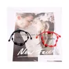 Bracelets De Charme Noeuds À La Main Rouge Corde Bracelet Amour Bon Chanceux Couple Tressé Taille Réglable Meilleur Cadeau Pour Les Amoureux Drop Delivery Je Dhv4I