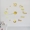 Wandklokken klokstickers 3d modern horloge keukenkwarts naald acryl huizendecoratie woonkamer stille antieke geschenken 2023